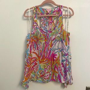 Lilly Pulitzer silk tank size small